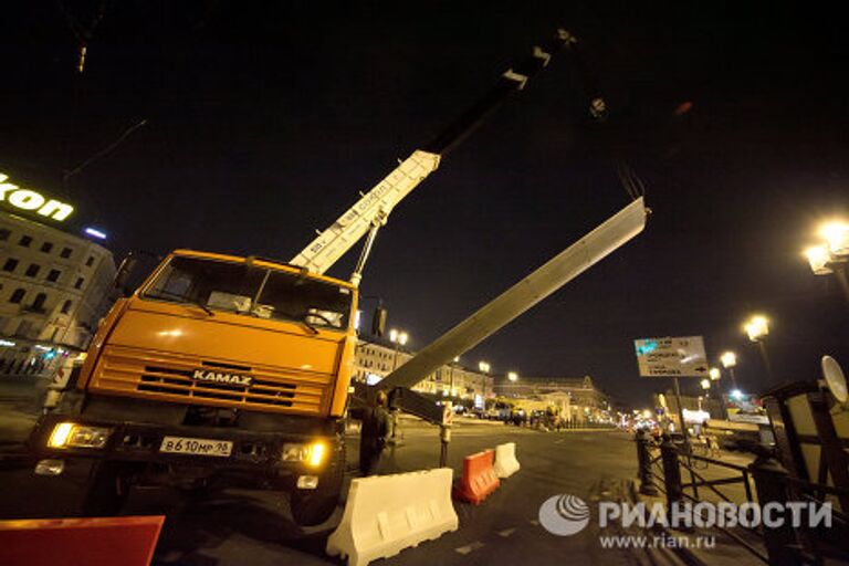 Демонтаж Башни мира в Санкт-Петербурге