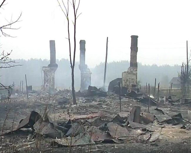 Щепки и зола остались на месте деревень в Нижегородской области