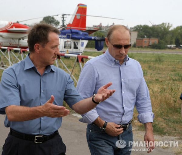 Премьер-министр РФ Владимир Путин прибыл в Воронеж