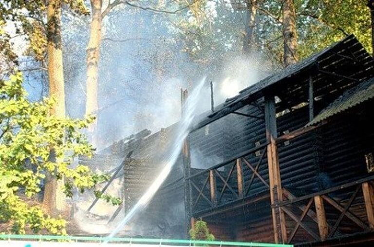 Пожар в городе Мастеров в Филевском парке