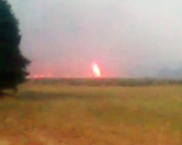Пожар у деревни Мурмино в Рязанской области   