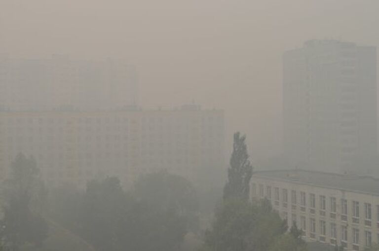 Смог в Москве в районе Гольяново 