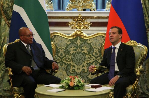 Встреча президентов России и ЮАР