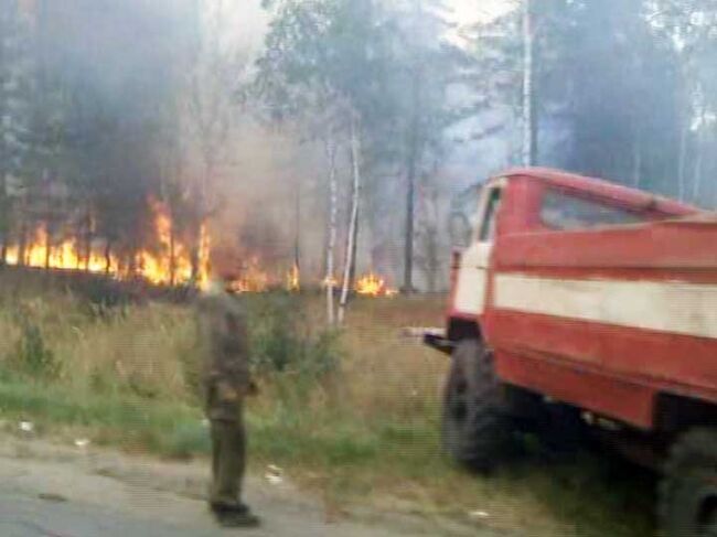 Пожар у военного учебного центра на трассе М7