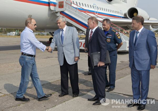 Премьер-министр РФ Владимир Путин прибыл в Центральный федеральный округ