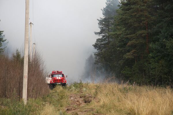 Тушение пожара в Павлово-Посадском районе