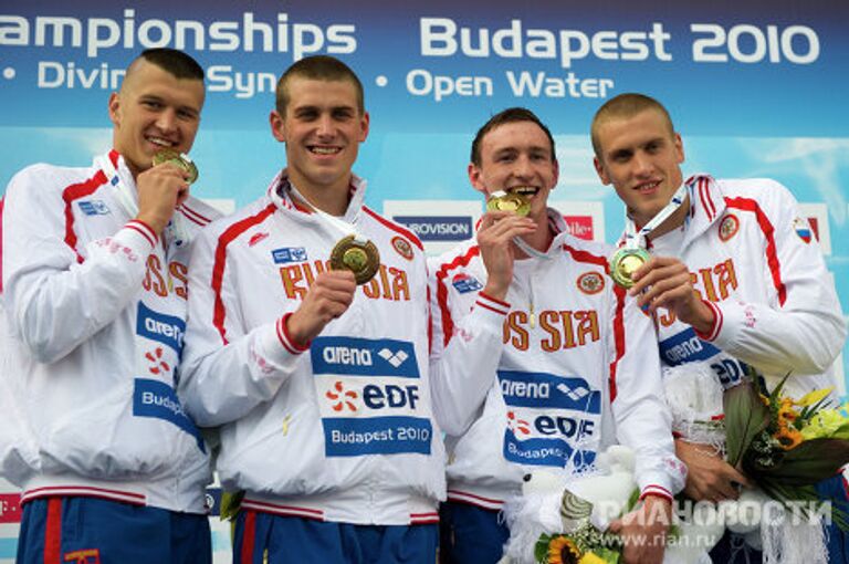 Плавание. Чемпионат Европы 2010. 6-й день. Мужчины. Кролевая эстафета 4х100