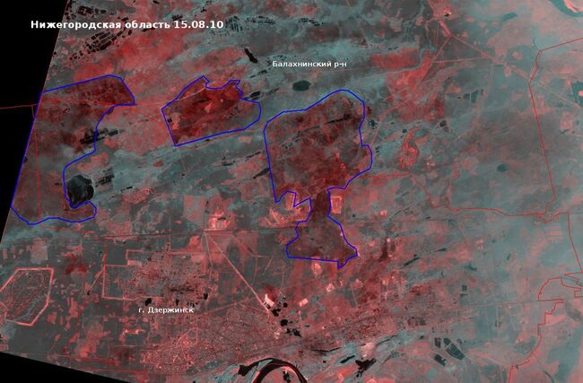 Карта пожаров в Нижегородской области