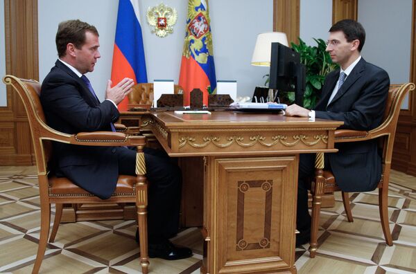 Президент РФ Дмитрий Медведев провел рабочую встречу с Игорем Щеголевым