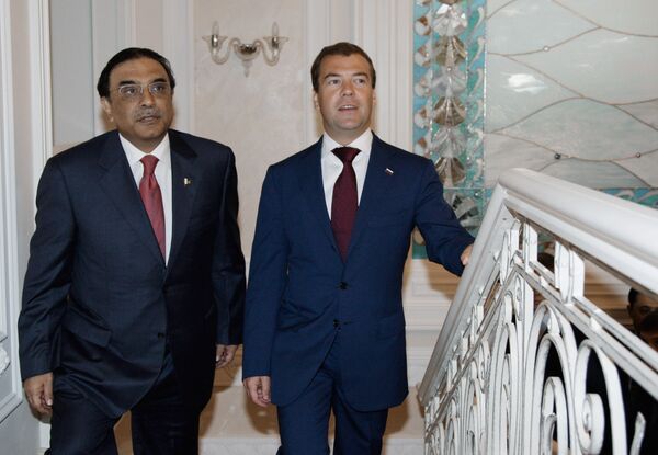 Президент РФ Дмитрий Медведев встретился с Асифом Али Зардари