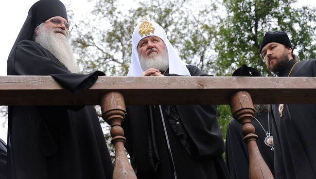 Патриарх Кирилл совершает поездку на Соловки. Архив