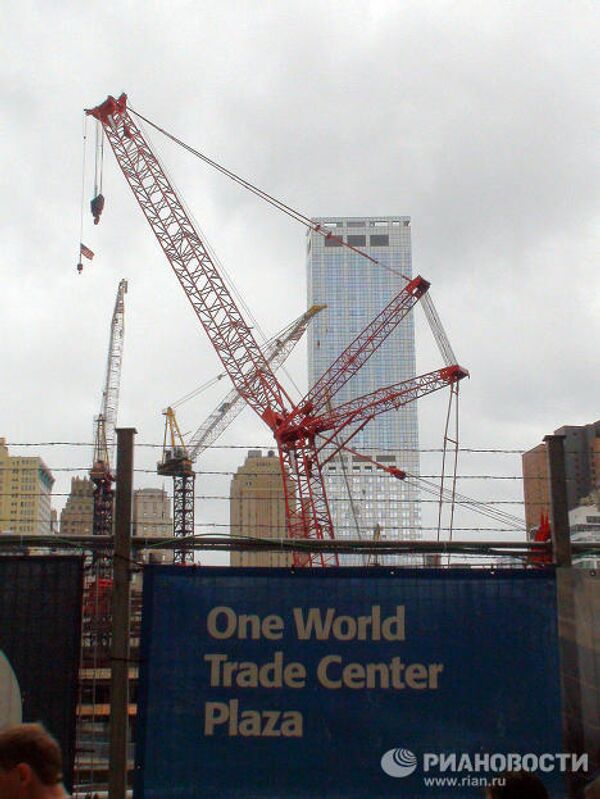 Cтроительство на месте Всемирного торгового центра в Нью-Йорке