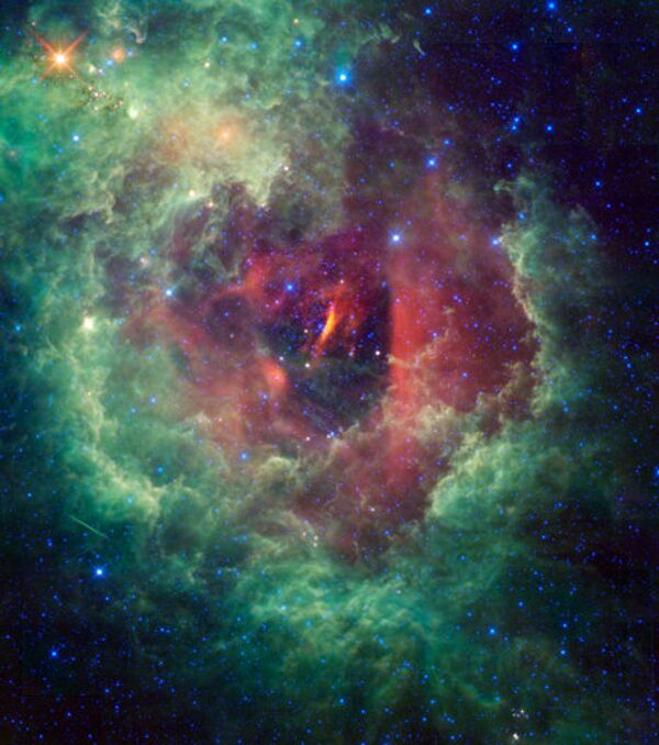 Туманность Розетка «глазами» телескопа WISE