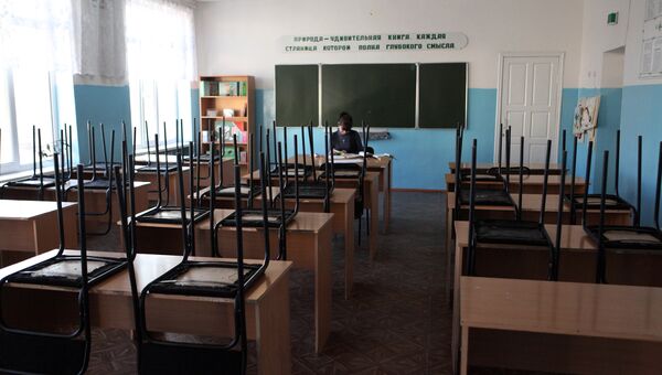Учебный класс в средней школе в Приморье