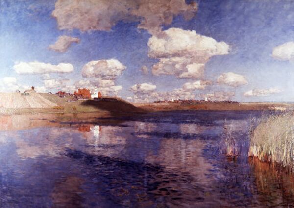 Картина Исаака Левитана Озеро. 1900 год. 
