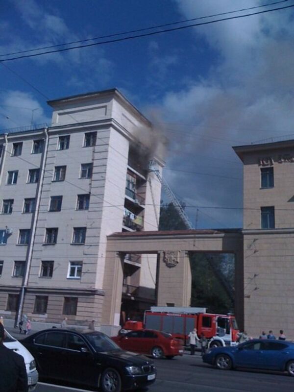 Пожар в жилом доме в Петербурге