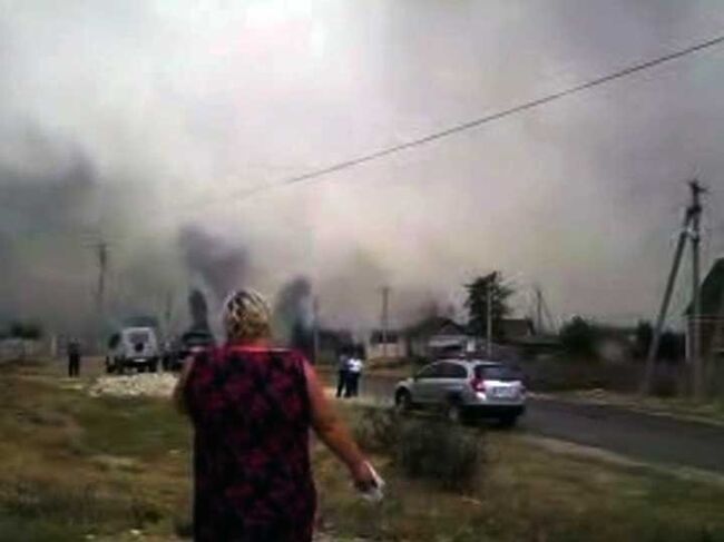 Пожар на хуторе Александровка Волгоградской области