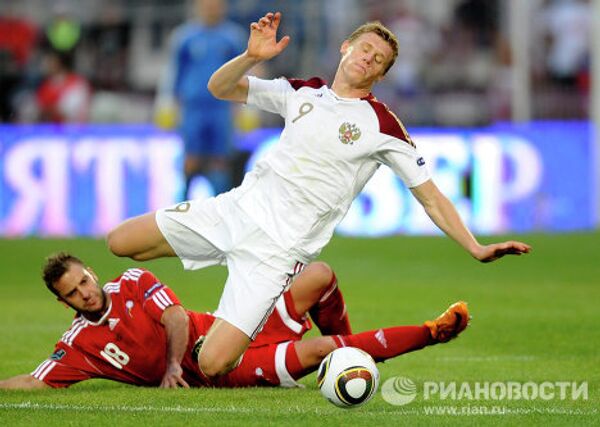 Игровой момент матча Андорра - Россия