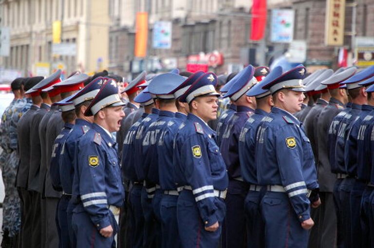 Эстафета милиционеров в Москве 