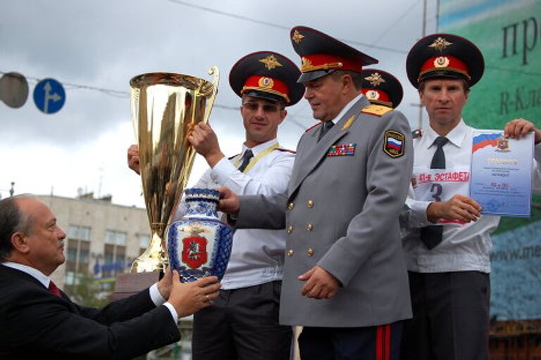 Эстафета милиционеров в Москве 