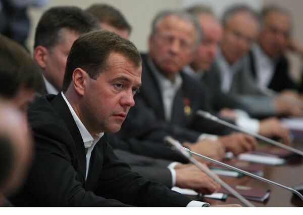 Президент РФ Д.Медведев провел встречу с работниками агрокомплекса ЦФО
