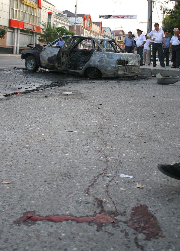 Взорван автомобиль в центре Махачкалы