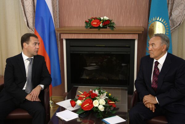 Встреча Дмитрия Медведева и Нурсултана Назарбаева