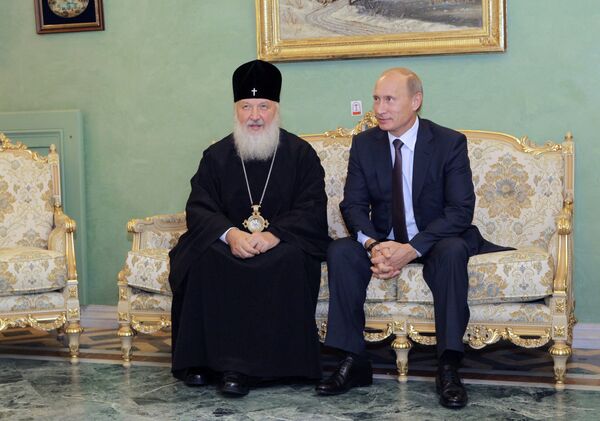 Премьер-министр РФ Владимир Путин встретился с Патриархом Московским и всея Руси Кириллом