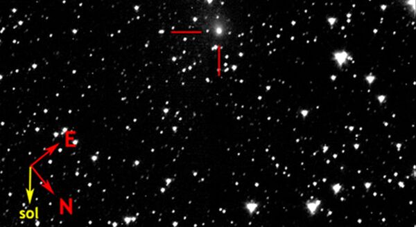 Снимок кометы Хартли-2 (103P/Hartley 2) с борта зонда Deep Impact