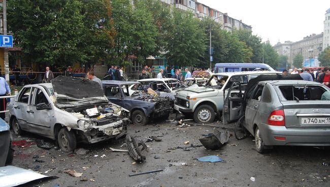 Взрыв возле центрального рынка во Владикавказе. Архив