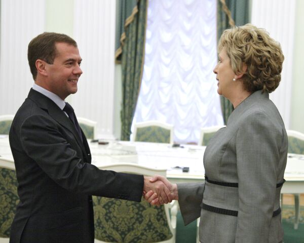 Президенты РФ и Ирландии Д.Медведе и М. Макэлис встретились в Москве