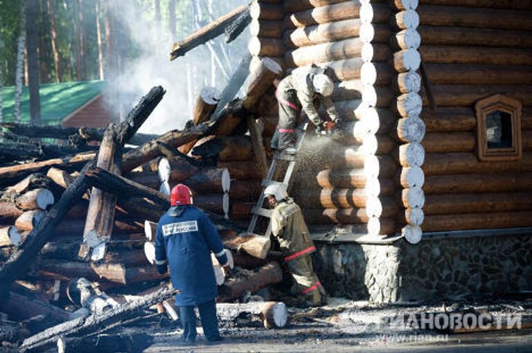 Пожар в урочище Ганина Яма под Екатеринбургом