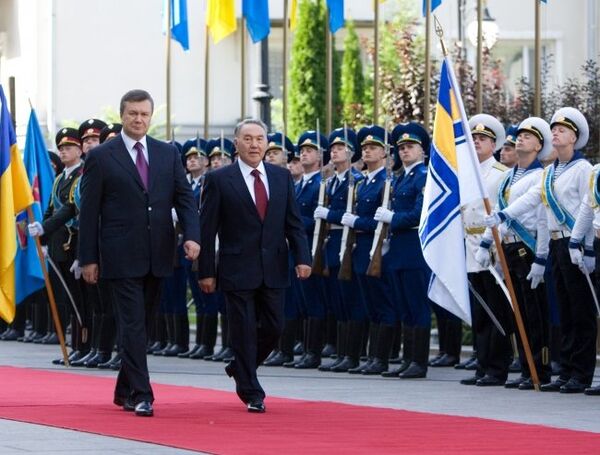 Виктор Янукович и Нурсултан Назарбаев на встрече в Киеве