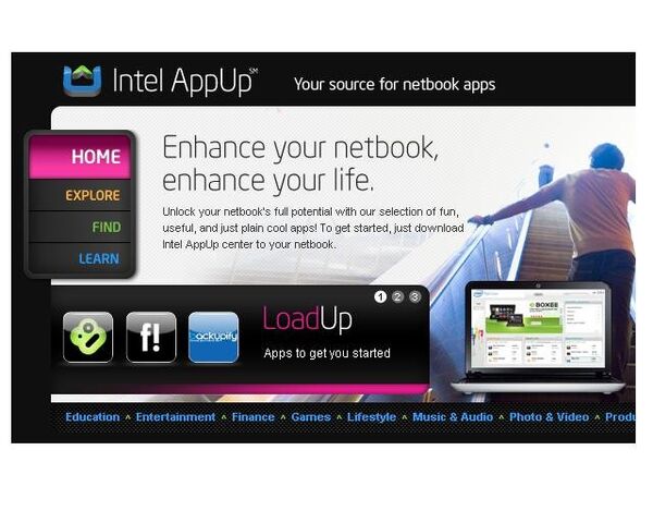 Онлайн-магазин приложений для нетбуков и других мобильных устройств AppUp Store от Intel