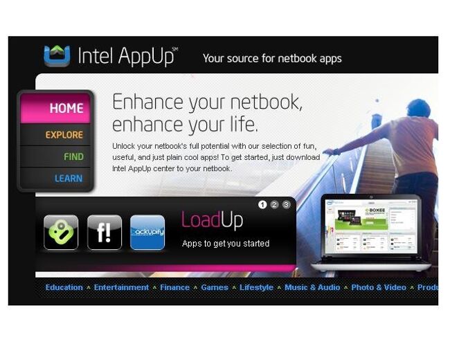 Онлайн-магазин приложений для нетбуков и других мобильных устройств AppUp Store от Intel