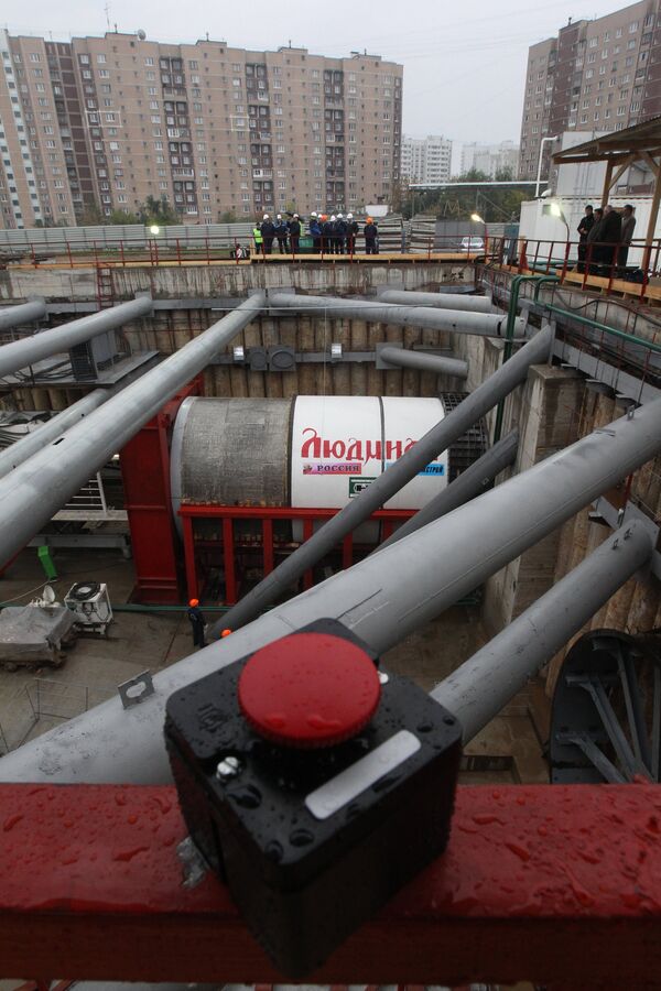 Начало строительства станции метро Новокосино 