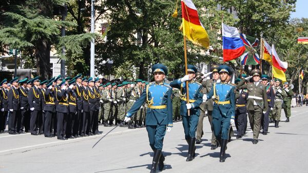 Военный Парад в Цхинвали в честь 20-летия провозглашения Республики Южная Осетия. Архивное фото