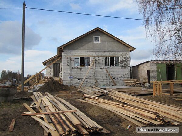 Строительство домов погорельцев в Нижегородской области