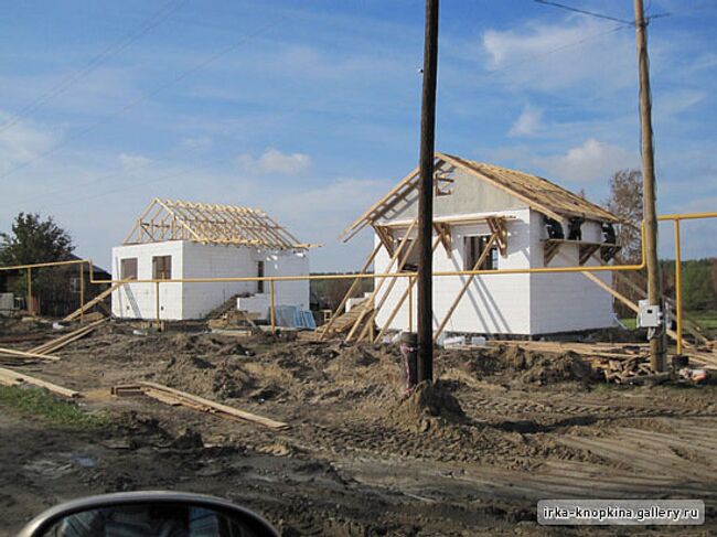 Строительство домов погорельцев в Нижегородской области