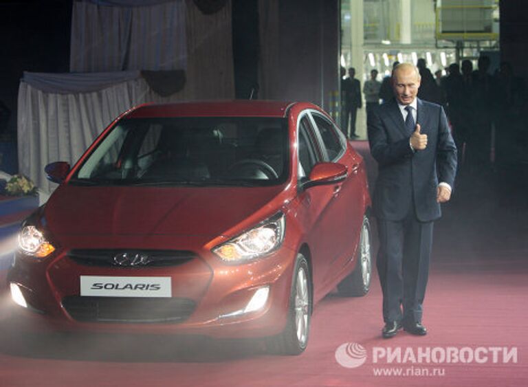 Владимир Путин на открытии завода Hyundai Motor в Санкт-Петербурге 