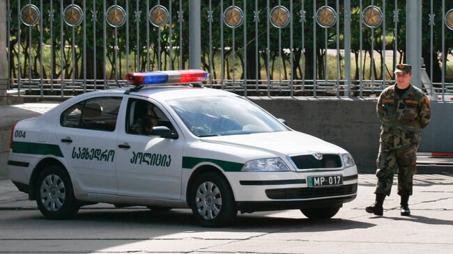 Сотрудник полиции Грузии. Архивное фото
