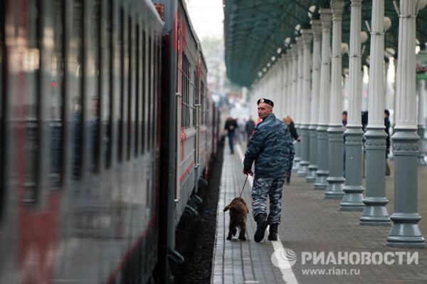 Отправление первого поезда РЖД Москва - Ницца в Белорусского вокзала