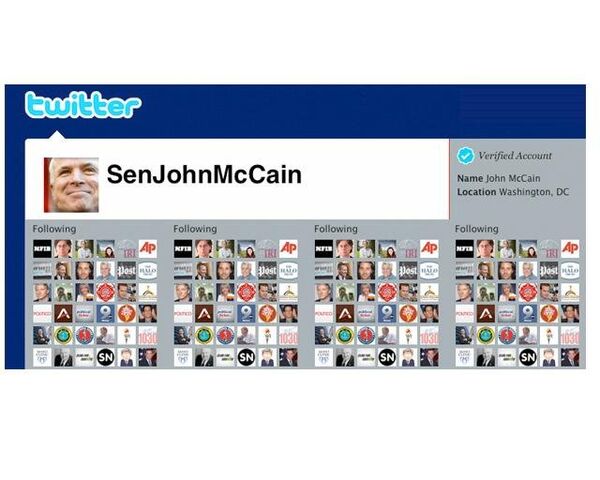 Страничка сенатора Джона Маккейна в Twitter