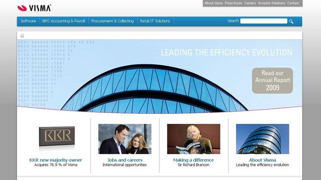 Сайт компании Visma