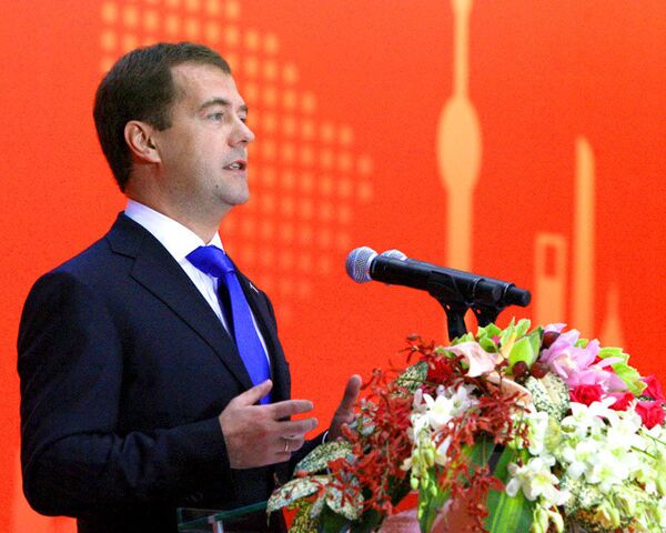 Медведев на ЭКСПО-2010 рассказал, каким должен быть лучший город