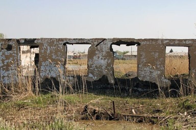 Затопленные здания в Челябинске