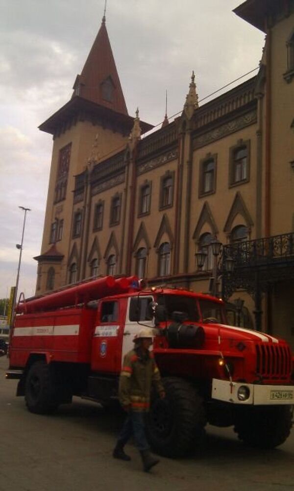 Пожарные учения в саратовской консерватории