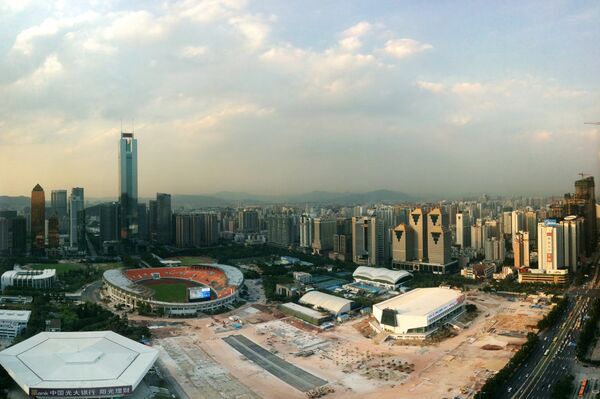 Только построенный стадион в Гуанчжоу