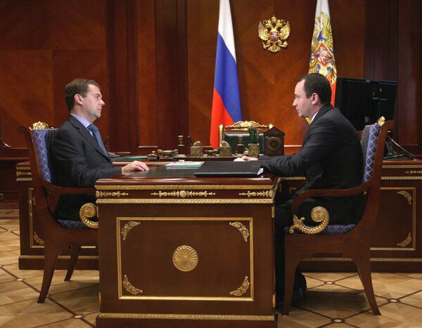 Президент РФ Д.Медведев встретился с главой Интер РАО ЕЭС Б.Ковальчуком