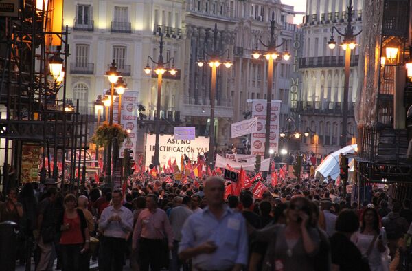 Ведущие профсоюзы Испании проводят всеобщую забастовку в знак протеста против жестких антикризисных мер правительства. Архив